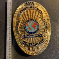 CHANGEMENT PRIX : PLAQUE POLICE DEUTSCHLAND IPA ASSOCIATION POLICE INTERNATIONALE SECTION GERMANY