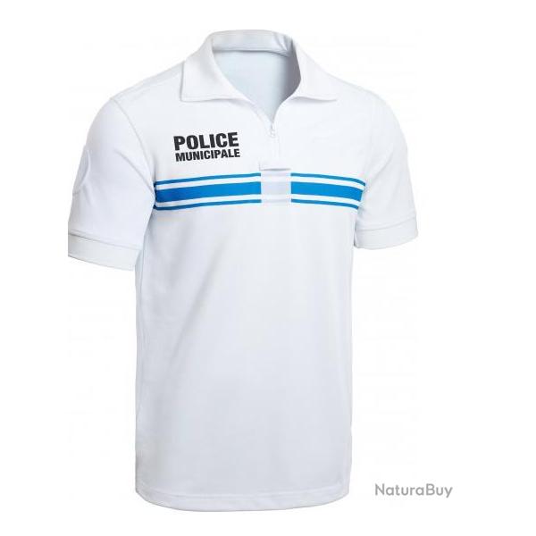 Polo Police Municipale manches courtes blanc 2 XL