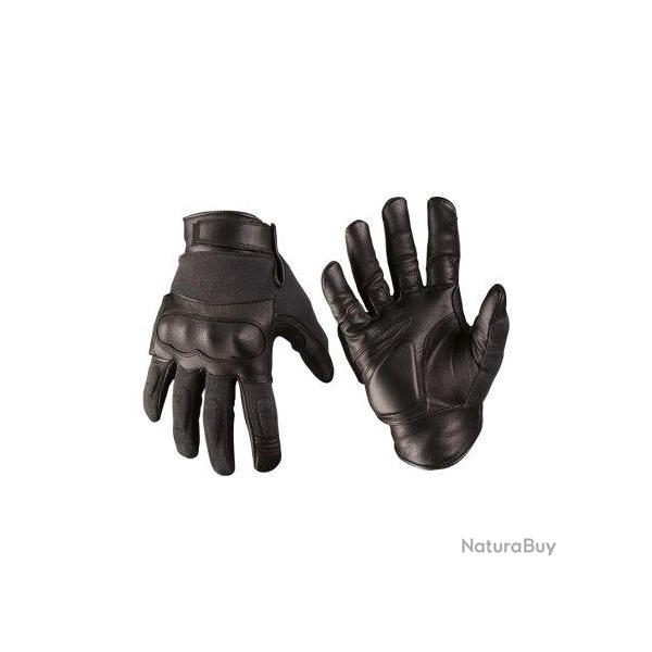Gants Coques Amovibles Doubl Kevlar noirs - MILTEC 6/XS