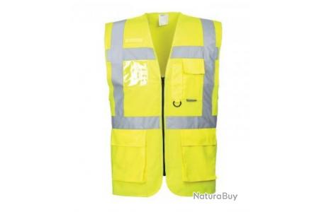 Gilet de sécurité personnalisable : Gilet fluo poches et zip