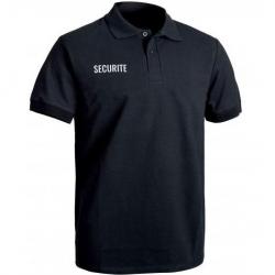 Polo Sécurité noir manches courtes Securité