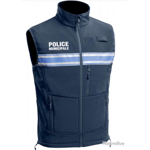 Gilet Softshell sans manches Police Municipale ONE