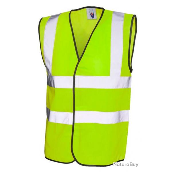 Gilet haute visibilit EN 471 marquage au choix Jaune Securit