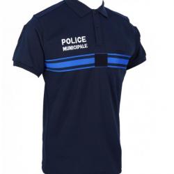 Polo Police Municipale col bouton manches courtes double face