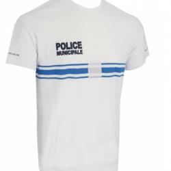 Tee shirt sans coutures Police Municipale AIRFLOW blanc