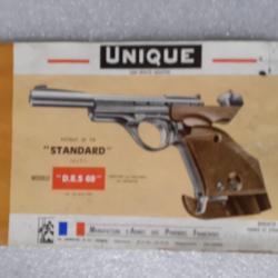 Documentation pistolet Unique D.E.S. 69