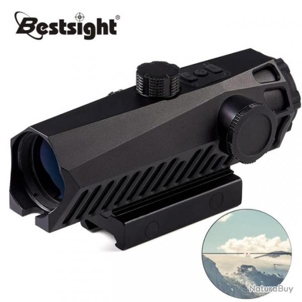 Lunette de vise fusil chasse 4x32 avec point rouge tactique : vue optique pour airsoft, fusil snipe