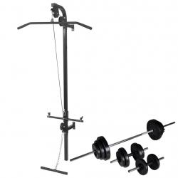 Tour de musculation murale avec jeu d'haltères et poids 30,5 kg fitness musculation 02_0000044