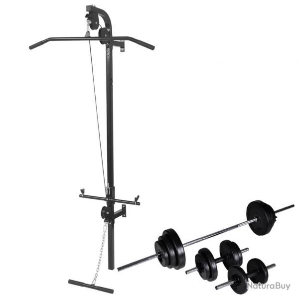 Tour de musculation murale avec jeu d'haltres et poids 30,5 kg fitness musculation 02_0000044