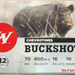 Chevrotines Winchester Buckshot Cal.12/70 38g 16 grains par 50