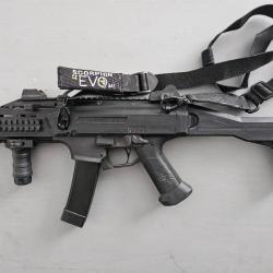 Réplique d'airsoft ASG Scorpion Evo 3 A1 full upgrade