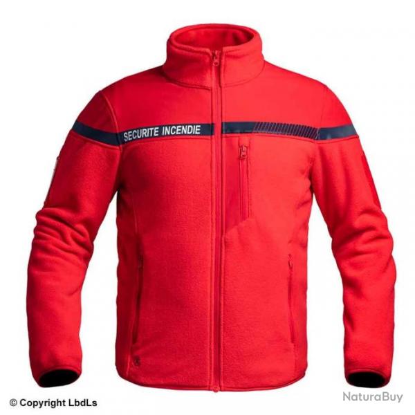 Veste polaire Scu One SECURITE INCENDIE rouge