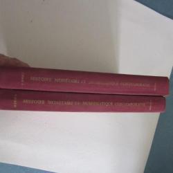 Histoire monétaire et numismatique de J Mazard  - 2 volumes - édition 1968 - excellent état