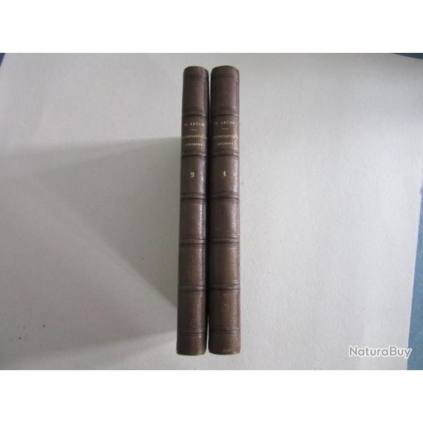 Numismatique ancienne de G jacob - 2 volumes - dition 1825 - Parfait tat