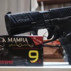 Pistolet Walther PPQ M2 Umarex noir calibre 9 mm PAK + Accessoires