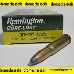 1 boite  20 cartouches, calibre 30-30 winchester , Remington Core Lokt 150 grains,