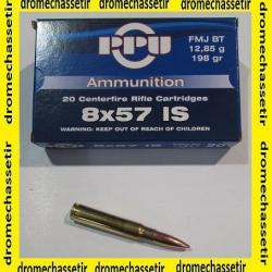 4 boites neuve de 20 cartouches Partizan  de calibre 8x57IS, 198 grains, 12,85 grains , FMJ