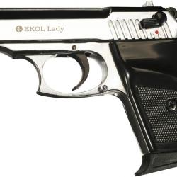 Pistolet alarme Ekol Lady cal.9mm pak Nickelé