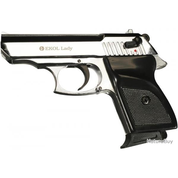 Pistolet alarme Ekol Lady cal.9mm pak Nickel