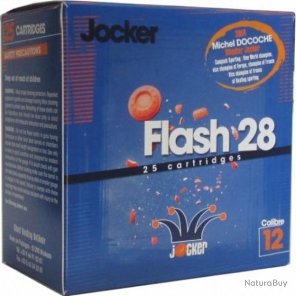 Boite de 25 Cartouches Jocker Flash 28 Cal. 12/70/12 Bleu - Par 5 / 7.5