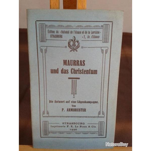 Maurras und das christentum. 1926. livret.