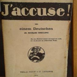 J'accuse von einem deutschen. 1919.