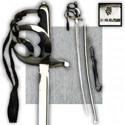 TRES BEAU & LUXUEUX SABRE PALASH ITALIEN AVEC DRAGONNE & BAUDRIER LAME GRAVÉE WW1 ORIGINAL §4