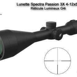 Lunette Chasse GPO SPECTRA PASSION 3X 4-12x50  - Réticule Lumineux G4i SFP