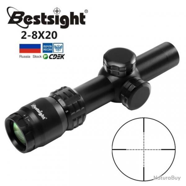 Lunette 2-8x20 Tir Mil Dot ReemploySight vise Fusil utilisant Chasse Airsoft  11mm/20mm