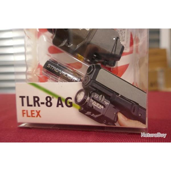 micro module laser vert /lampe STREAMLIGHT  TLR-8AG FLEX pour pistolet equip de rail picatinny