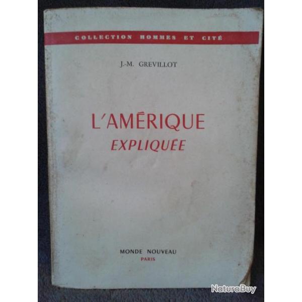 Livre L'Amrique explique Jean Marie Grevillot