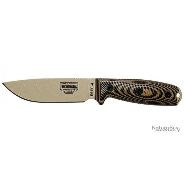 Couteau fixe - ESEE-4 - Lame D?sert - Coyote/Noir ESEE - E4PDT005