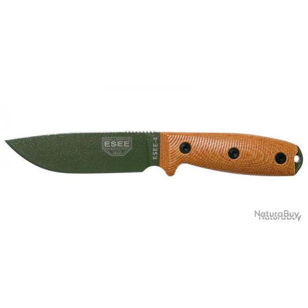 Couteau fixe - ESEE-4 - Lame Verte - Marron ESEE - E4POD011
