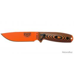 Couteau fixe - ESEE-4 - Lame Orange - Orange/Noir ESEE - E4POR006
