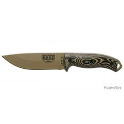 Couteau fixe - ESEE-5 - Lame Dark Earth - Coyote/Noir ESEE - E5PDE005