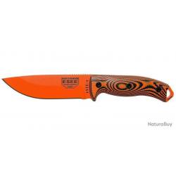 Couteau fixe - ESEE-5 -  Lame Orange - Orange/Noir ESEE - E5POR006