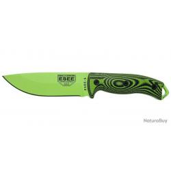 Couteau fixe - ESEE-5 - Lame Venom Green - Vert/Noir ESEE - E5PVG007