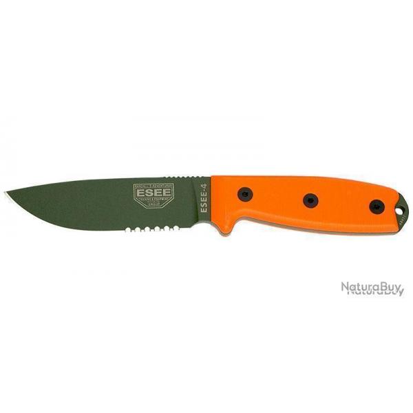 Couteau fixe - ESEE-4 - Lame Verte Mixte ESEE - EE4SOD
