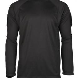 T-Shirt De sport manches longues Quick Dry respirant noir