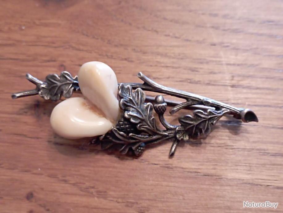 Broche en alliage de cerf avec perle en résine en gros pour création de  bijoux 