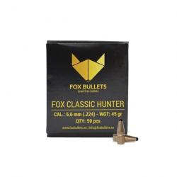 OGIVES SANS PLOMB FOX CLASSIC HUNTER 5,6 MM (.224) 45 GR - 50 PIECES