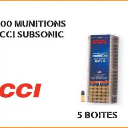 Munitions 22LR CCI Subsonic Par 500 