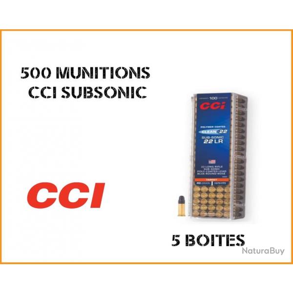 Munitions 22LR CCI Subsonic Par 500 