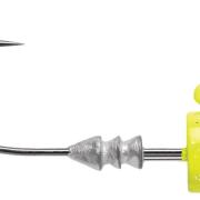 Tête Plombée Mustache Rig S - 11g - Couleur Chartreuse - VMC - Référence AVM550115 - Pour Pêche Sportive Leurres Souples