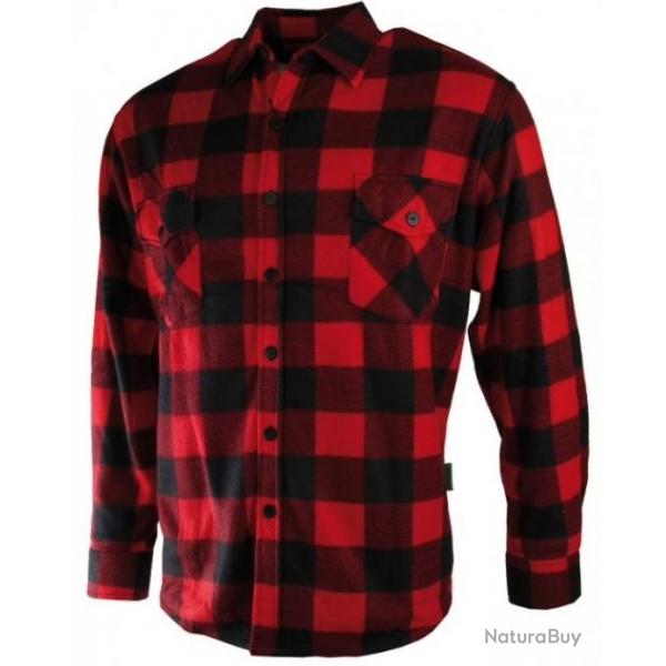 Chemise polaire  carreaux rouge TREELAND