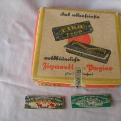 WW2 ALLEMAGNE BOÏTE EMBALLAGE ALLEMANDE D'ORIGINE DE PAPIER EFKA PAPIER CIGARETTE + 2 EXEMPLAIRES