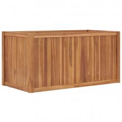 Jardinière lit surélevé plantes fleurs jardin 100 x 50 x 50 cm bois de teck solide 02_0000899