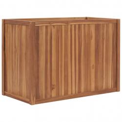 Jardinière lit surélevé plantes fleurs jardin 100 x 50 x 70 cm bois de teck solide 02_0000900