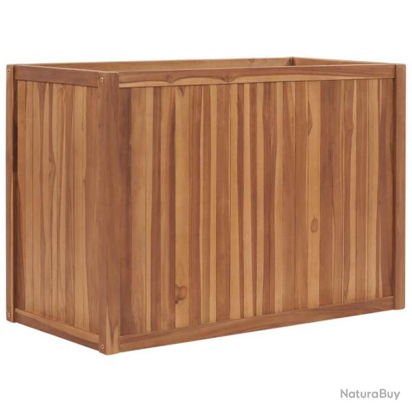 Jardinire lit surlev plantes fleurs jardin 100 x 50 x 70 cm bois de teck solide 02_0000900