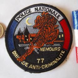 écusson obsolète ! collection police BAC Nemours Seine et Marne